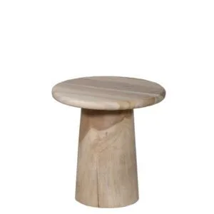 Mesa baja en madera de Suar para terrazas de hostelería