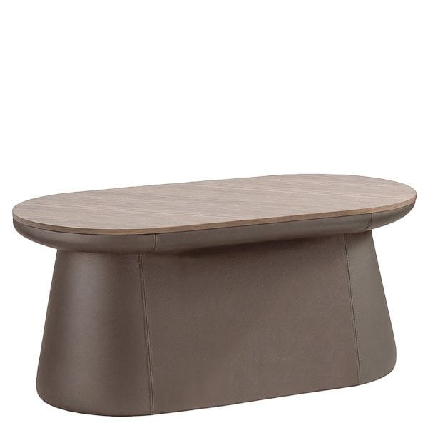 Mesa baja con estructura totalmente tapizada para cafeterías