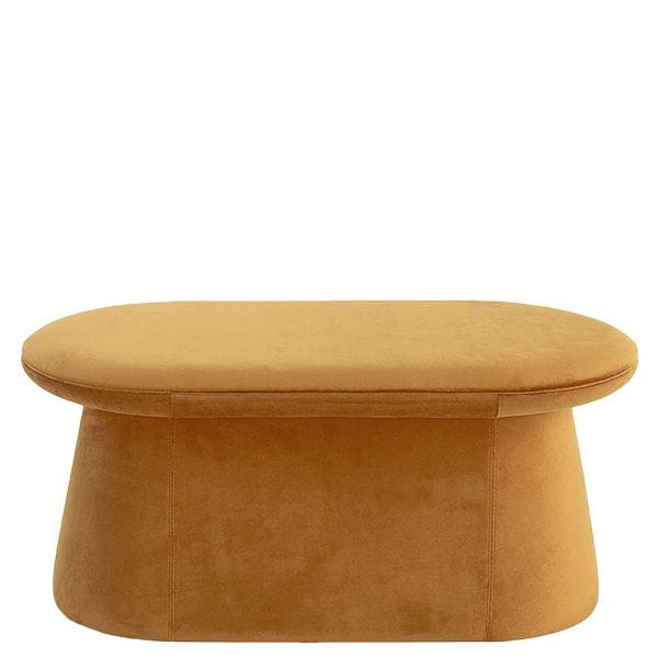 Puff de diseño totalmente tapizado para cafeterías