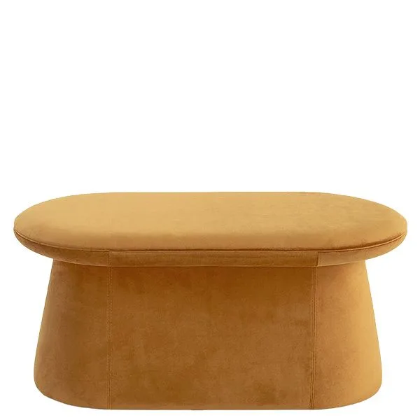 Puff de diseño totalmente tapizado para cafeterías