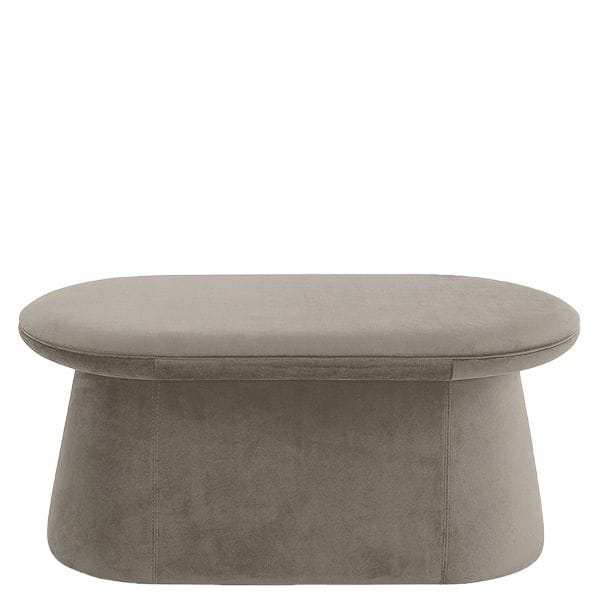 Puff de diseño totalmente tapizado para cafeterías