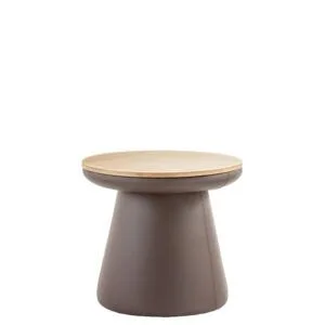 Mesa baja con estructura totalmente tapizada para cafeterías