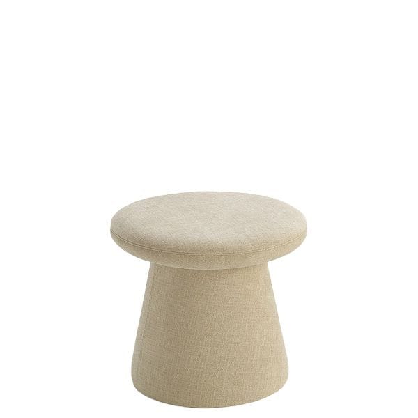 Puff de diseño totalmente tapizado para cafeterías