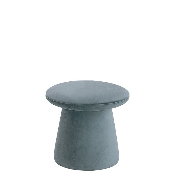 Puff de diseño totalmente tapizado para cafeterías