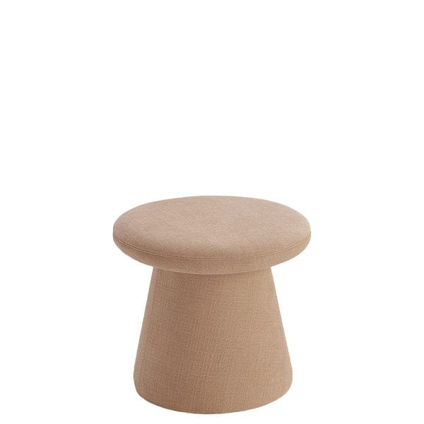 Puff de diseño totalmente tapizado para cafeterías