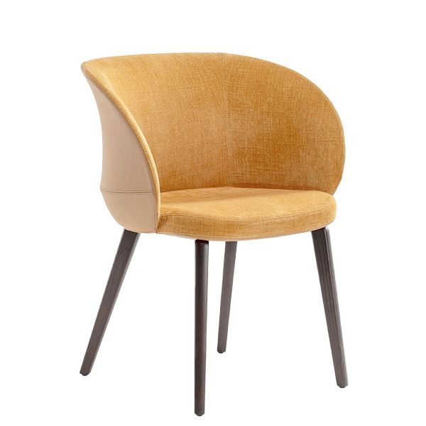 Sillón de concha tapizado para restaurantes y cafeterías