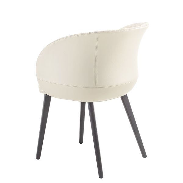 Sillón de concha tapizado para restaurantes y cafeterías