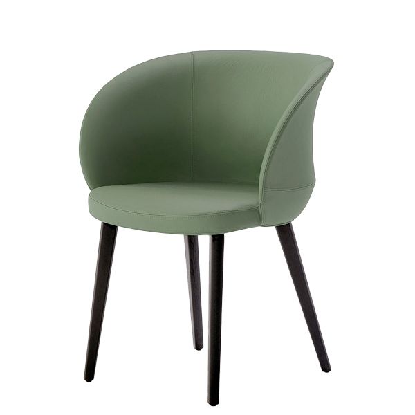 Sillón de concha tapizado para restaurantes y cafeterías