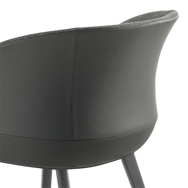 Sillón de concha tapizado para restaurantes y cafeterías