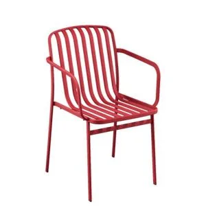 Sillón apilable de acero lacado para terrazas de hostelería