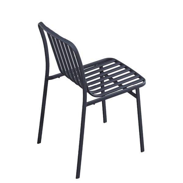 Silla apilable de acero lacado para terrazas de hostelería