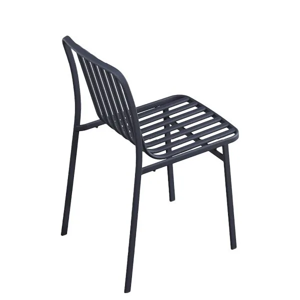 Silla apilable de acero lacado para terrazas de hostelería