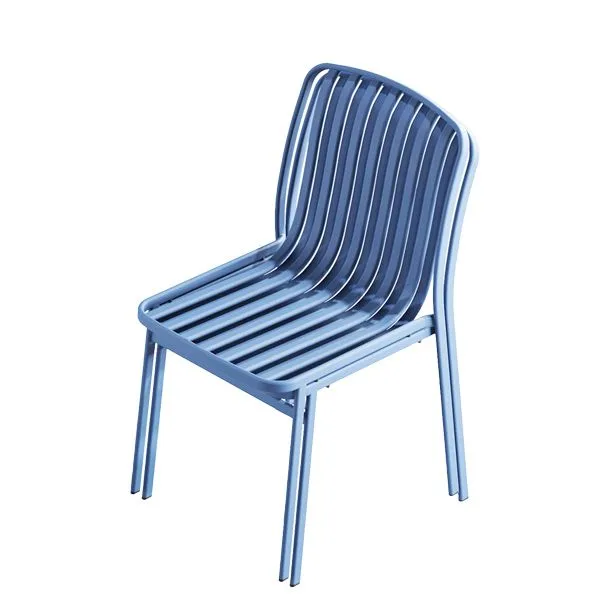 Silla apilable de acero lacado para terrazas de hostelería