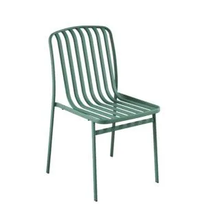 Silla apilable de acero lacado para terrazas de hostelería