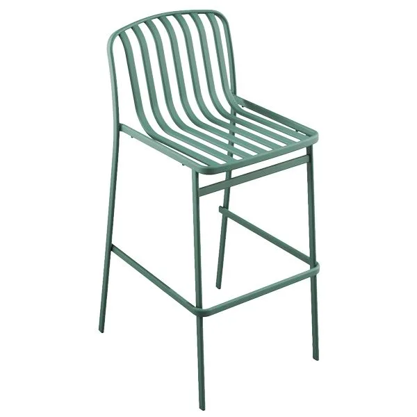 Taburete apilable de acero lacado para terrazas de hostelería