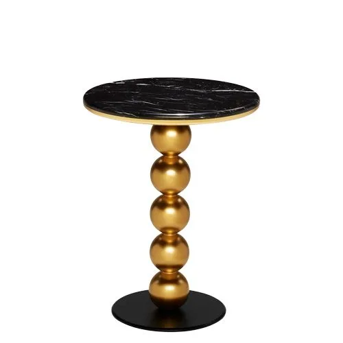 Pie de Mesa Columna con Esferas de Aluminio o Madera