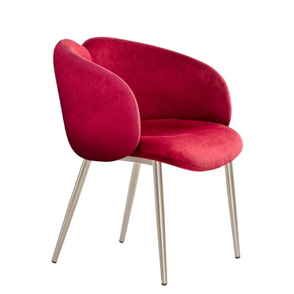 Sillón tapizado para hostelería con diseño artístico y moderno