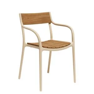 Sillón Madison Wood Vondom en resina con efecto madera