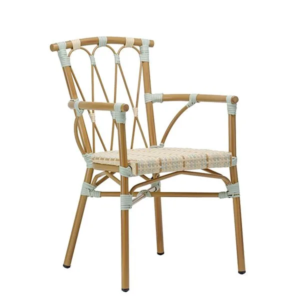 Sillón estructura acabado rattan estilo mediterráneo para terrazas
