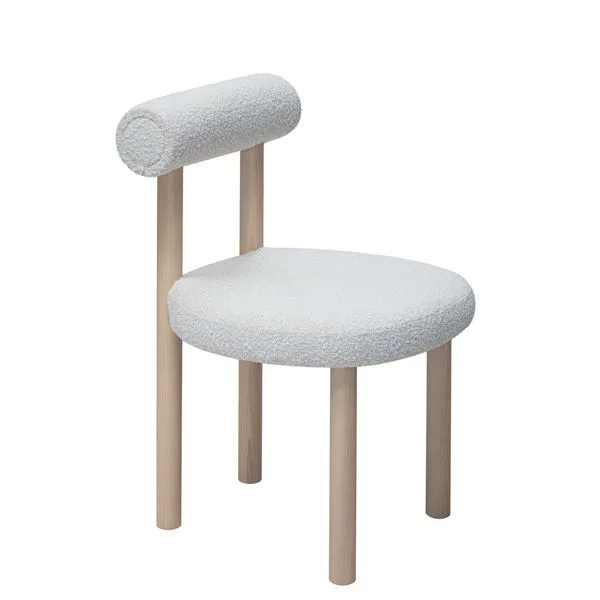 Silla tapizada con patas en haya para hostelería