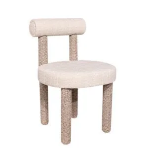 Silla con cuerpo y patas totalmente tapizada para hostelería