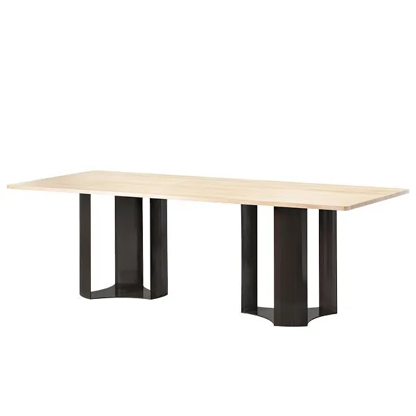 Mesa grande de diseño para hostelería con estructura en acero