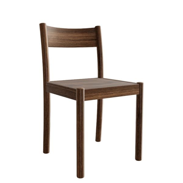 Silla de madera con diseño orgánico y natural