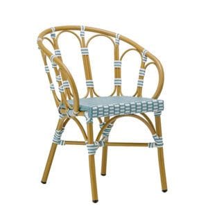 Sillón de terraza en ratán diseño mediterráneo para hostelería