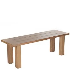 Banco en madera maciza de Iroko para terrazas