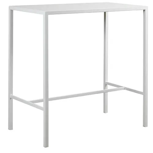 Mesa alta con estructura metálica para hostelería