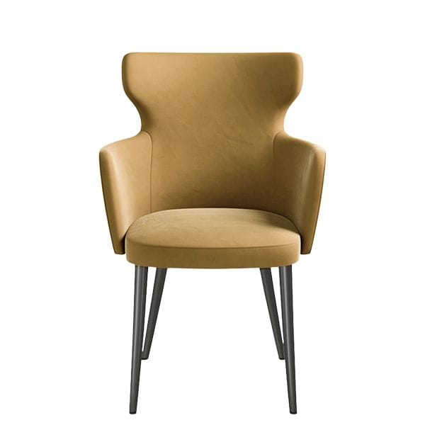 Sillón tapizado con estructura de acero – Diseño clásico