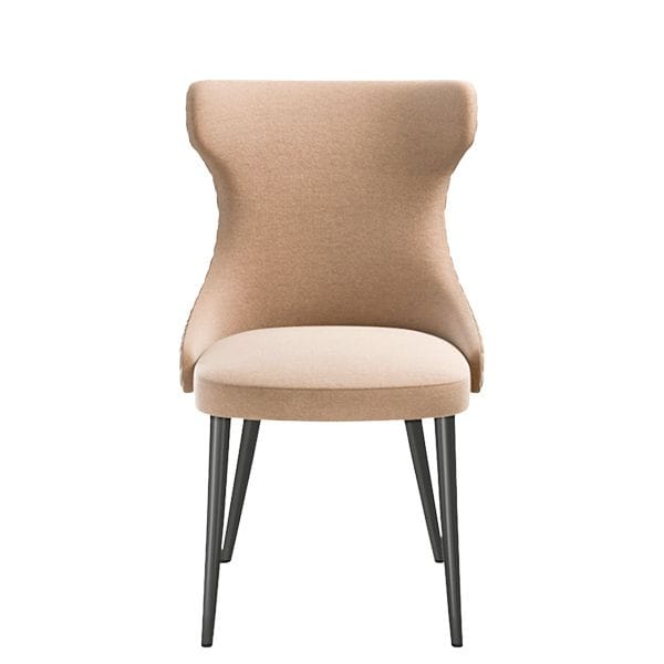 Silla tapizada con estructura de acero – Diseño clásico