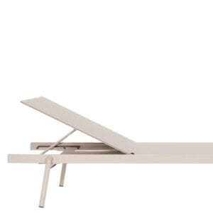 Tumbona exterior de aluminio con respaldo ajustable