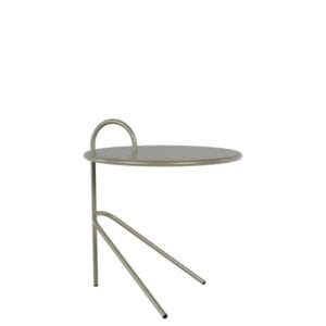 Mesa baja con estructura metálica minimalista para terrazas