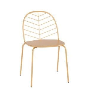 Silla apilable metálica minimalista de diseño para terrazas de hostelería