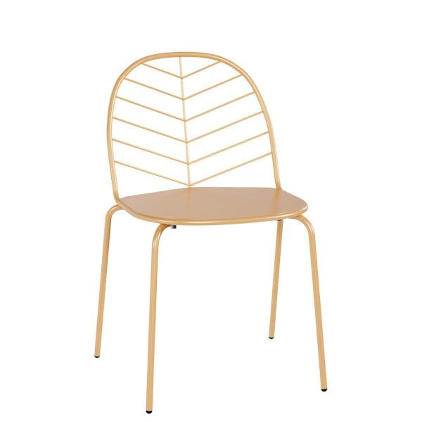 Silla apilable metálica minimalista de diseño para terrazas de hostelería