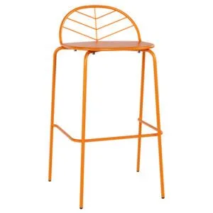 Taburete metálico minimalista de diseño para terrazas de hostelería