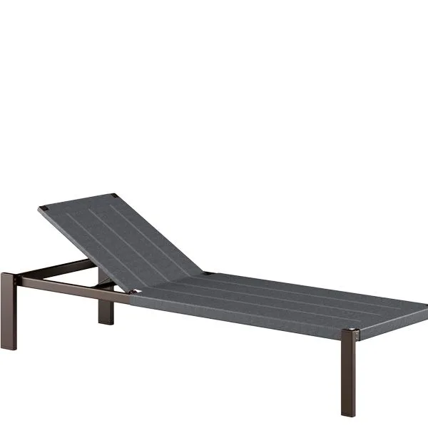 Tumbona de exterior para hostelería en aluminio y poliéster
