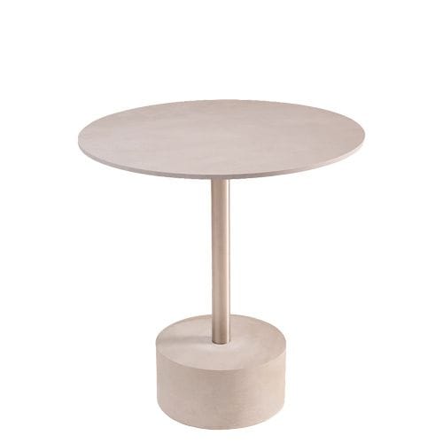 Pie de Mesa Hormigón y Acero Inoxidable