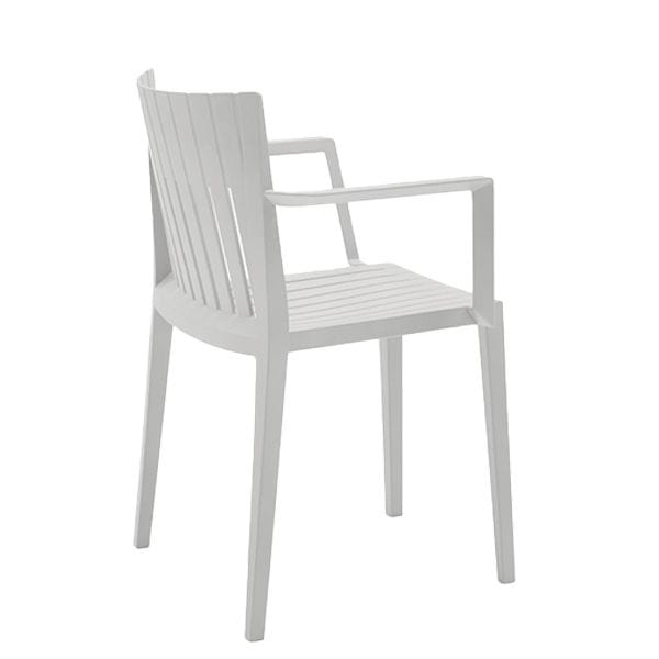 Sillón Spritz de Vondom blanco apilable para terraza de hostelería