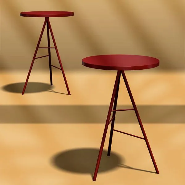 Mesa estilo minimalista metálica para terrazas de hostelería