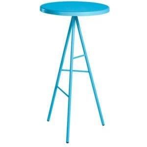 Mesa alta estilo minimalista metálica para terrazas de hostelería