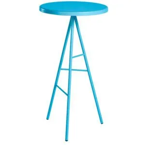 Mesa alta estilo minimalista metálica para terrazas de hostelería