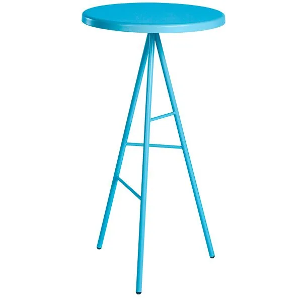 Mesa alta estilo minimalista metálica para terrazas de hostelería