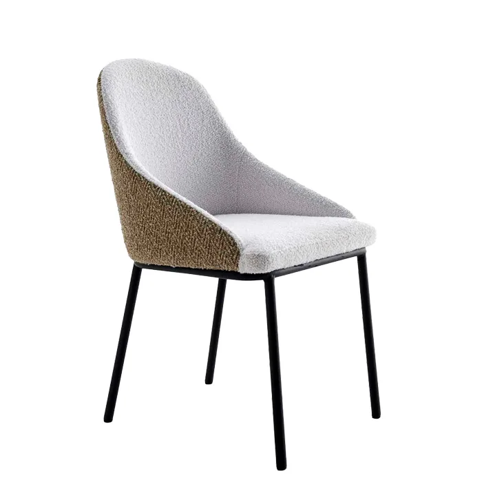 Silla tapizada patas metálicas para hostelería