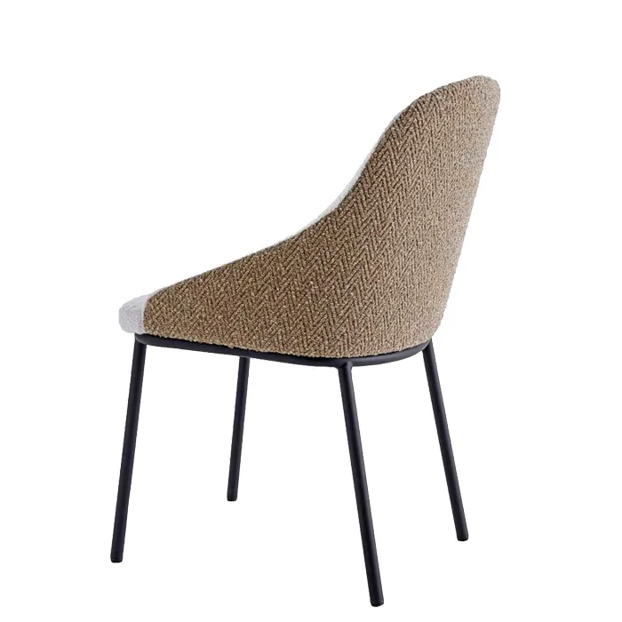 Silla tapizada patas metálicas para hostelería