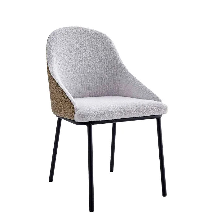 Silla tapizada patas metálicas para hostelería