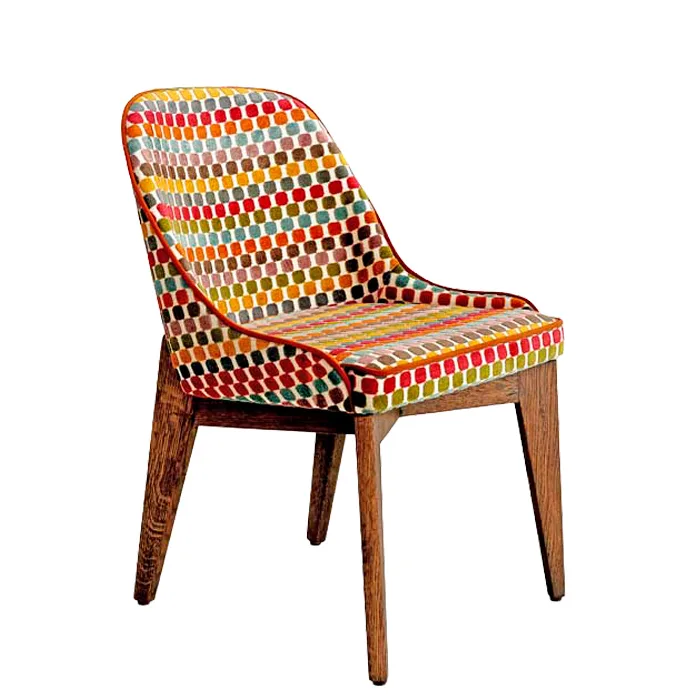 Silla madera asiento tapizado para hostelería