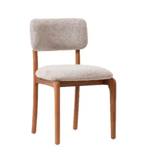 Sillón tapizado Vionna en madera de haya