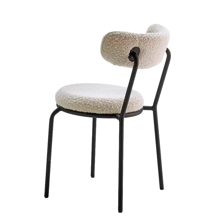 Silla tapizada estructura metálica para hostelería